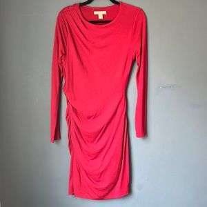 Banana Republic, Medium, burgundy, long sleeve, pleated, stretchy, very soft